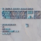 Marble 104+27 PBT Doubleshot Backlit 5-sided Dye-subbed Keycaps Set Cherry Profile Side Legends for MX Keyboard